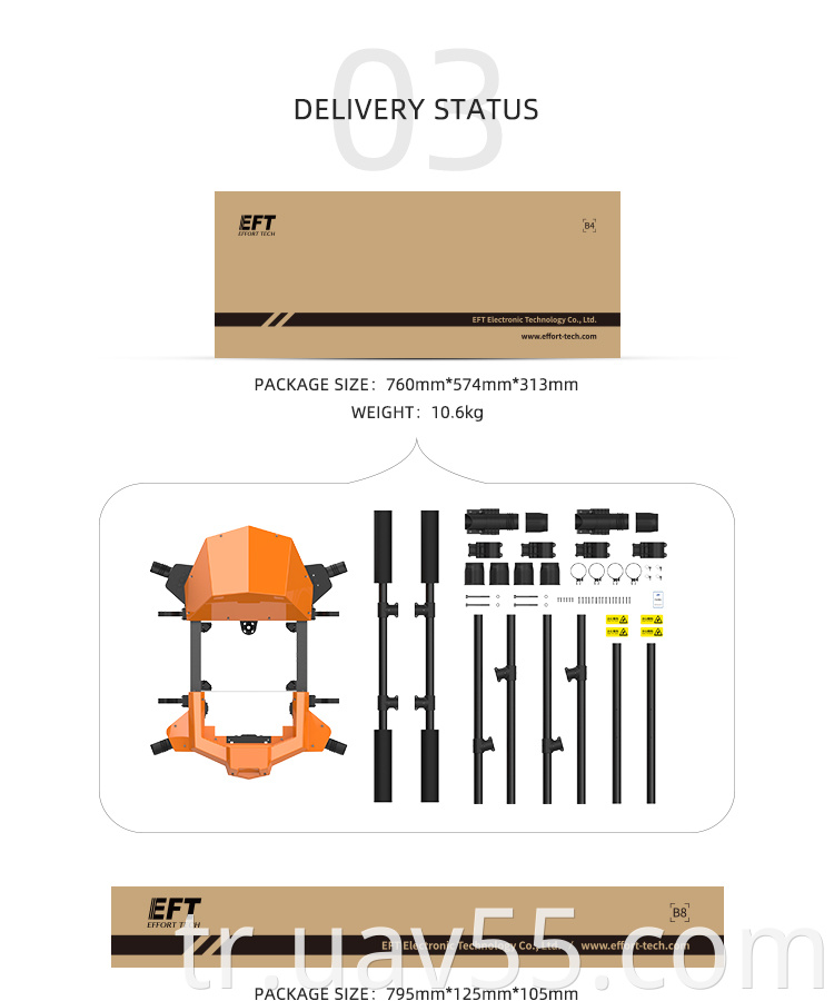 G620 Hexacopter Agricultural Sprayer Agri Drone 20L Frame